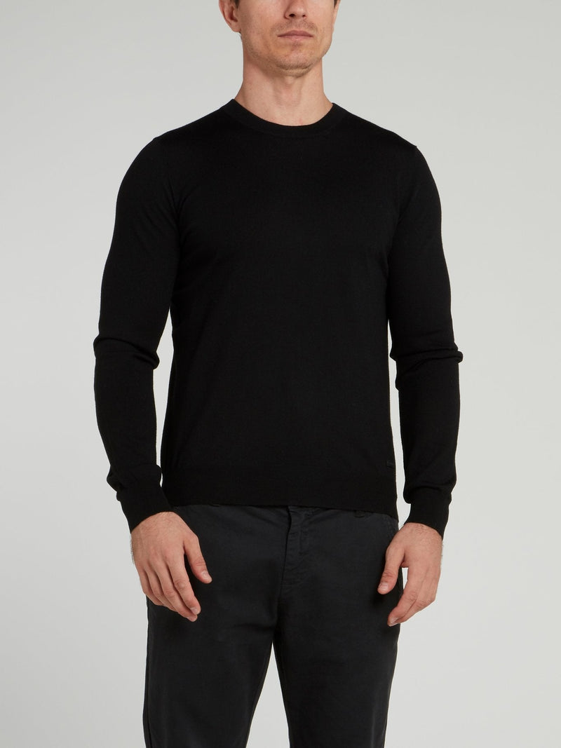 Black Rear Stripe Sweater