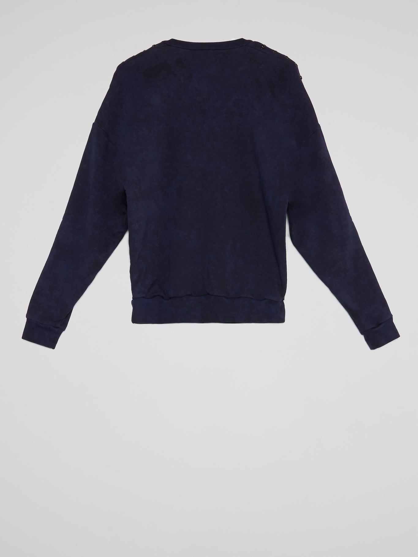 Navy Shoulder Stitch Detail Sweatshirt