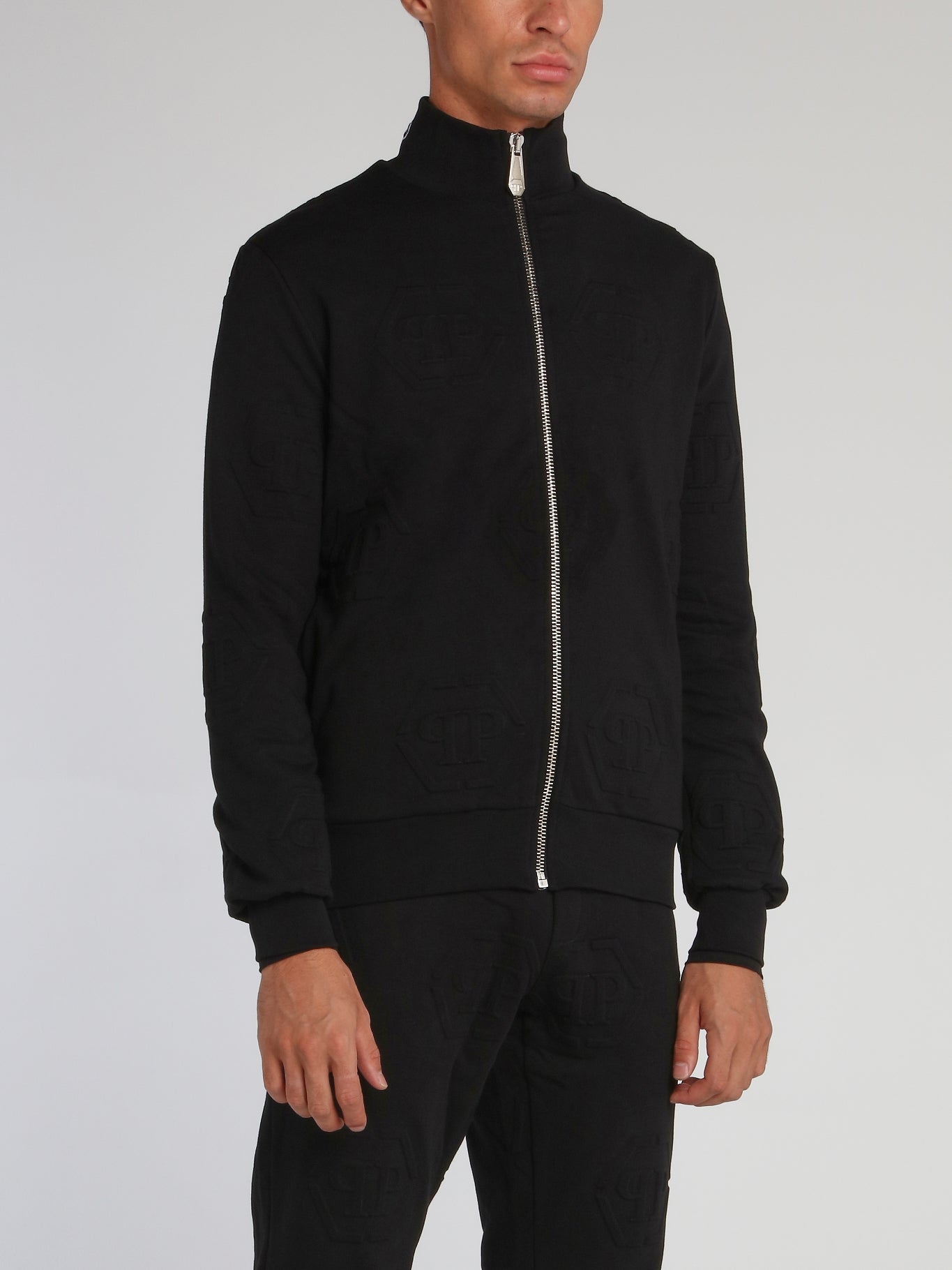 Black Logo High NeckJogging Jacket