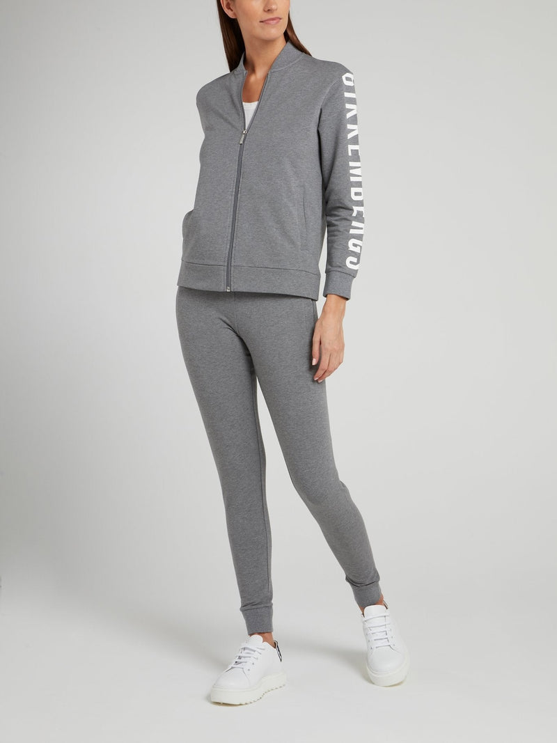 Grey Knitted Fleece Pants