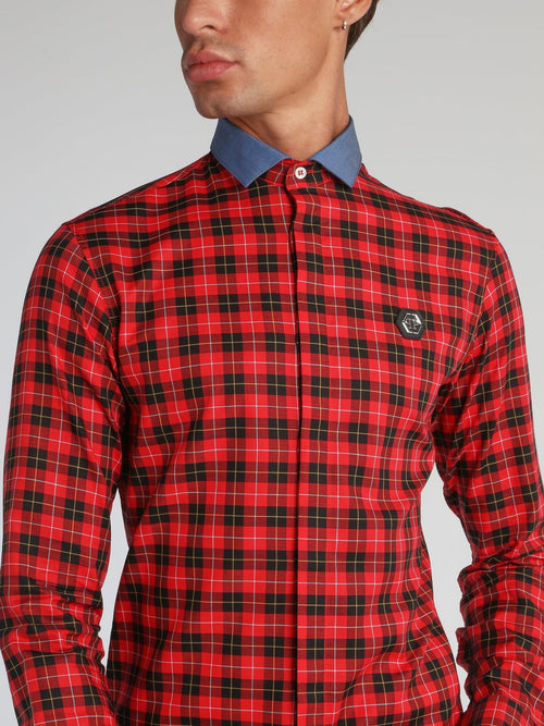 Tartan Red Check Long Sleeve Shirt