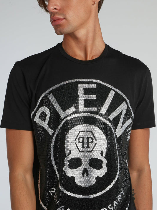 Black Multi-Stud Skull T-Shirt