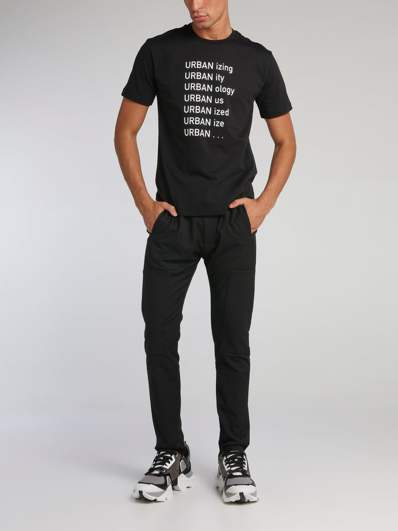 Black Urbanizing Round Neck T-Shirt