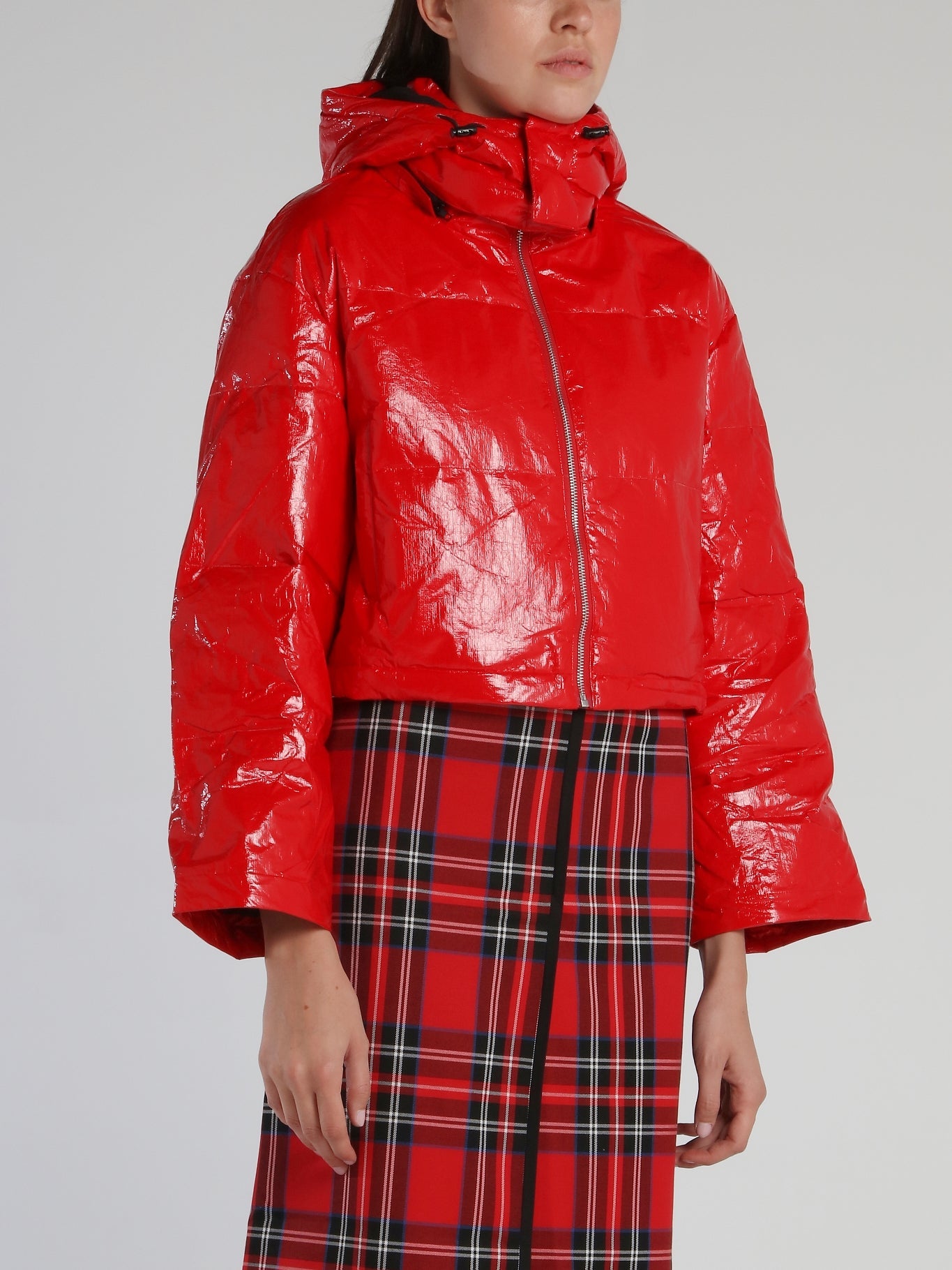 Red Hoodie Goosedown Jacket