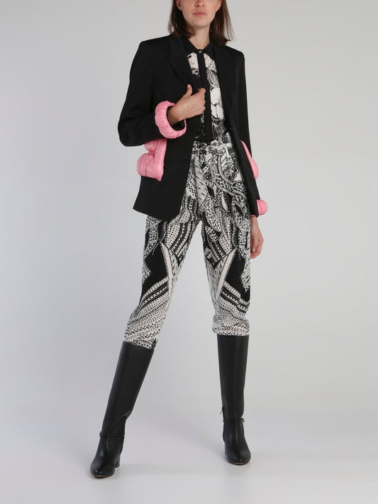 Black Detachable Sleeve Detail Blazer