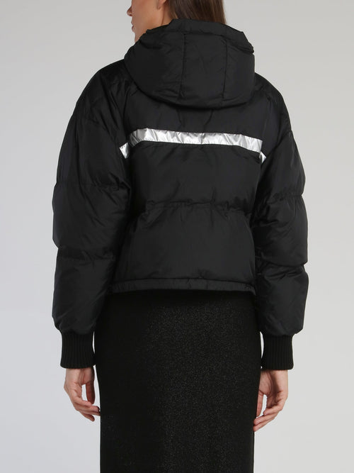 Black Contrast Logo Down Jacket