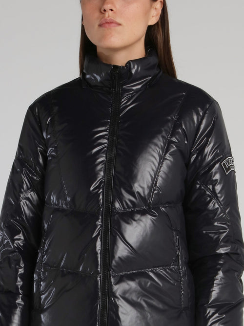 Black Hooded Down Jacket