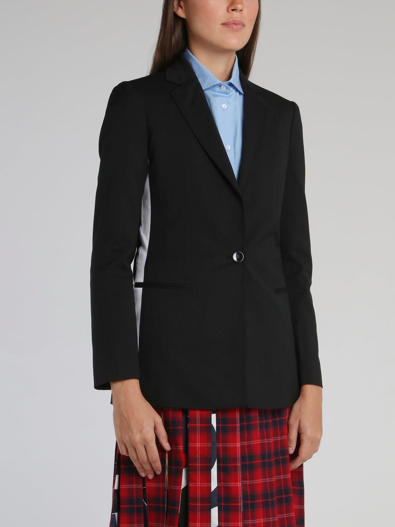 Black Logo Stripe Blazer