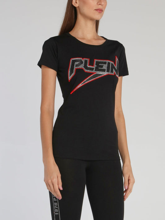 Space Plein Black Studded T-Shirt