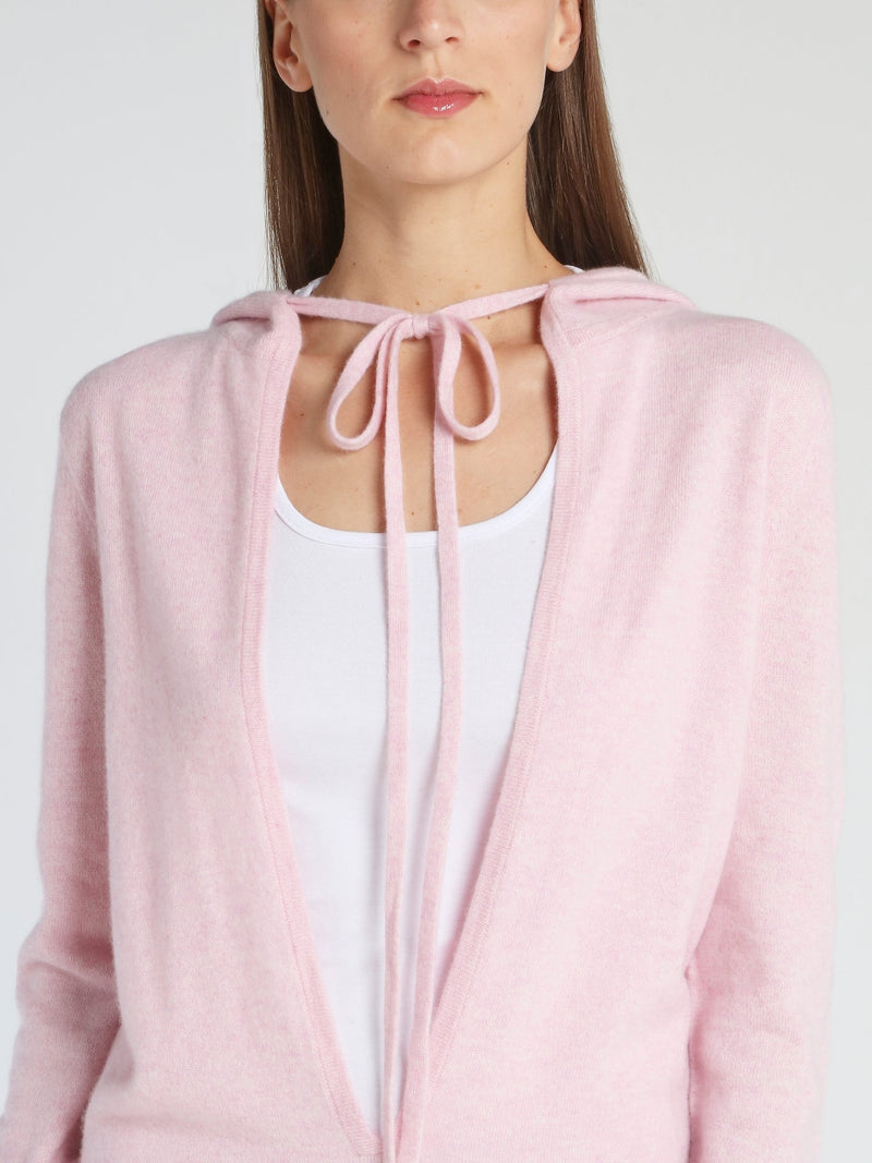 Megan Pink Deep-V Sweat Top