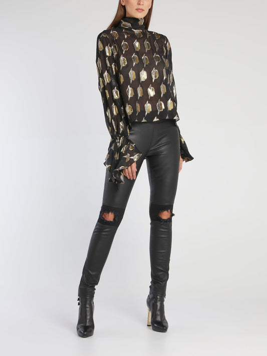 Selena Victorian Sleeve High-Low Blouse