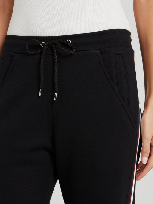 Black With Side Line Detail Active Pants