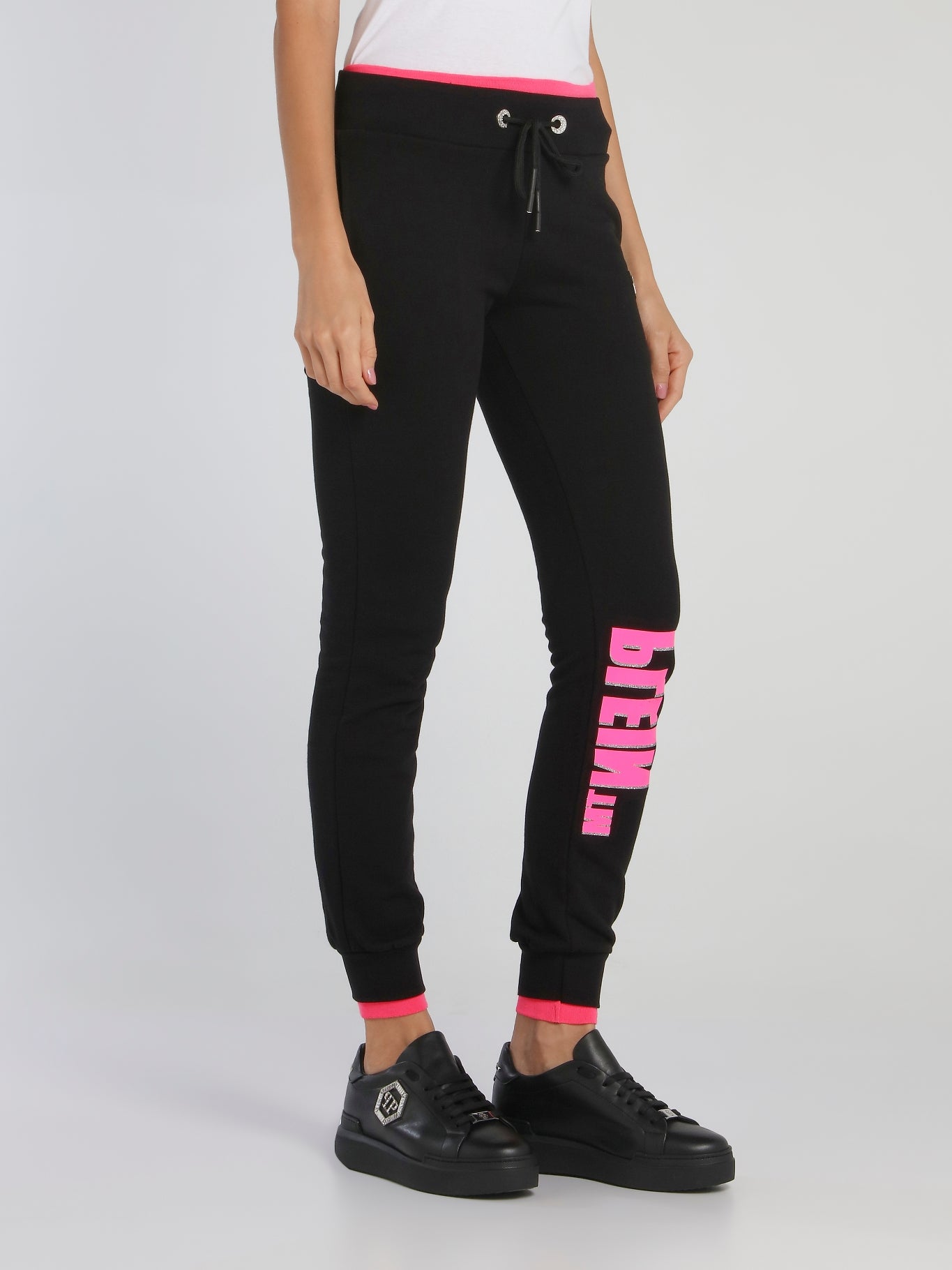 Black Contrast Trim Active Trousers