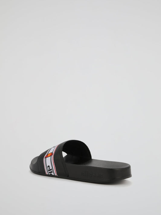 Filippo Black Logo Tape Slides