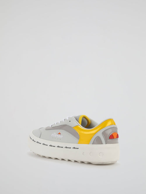 Alzina Colour Block Leather Trainers