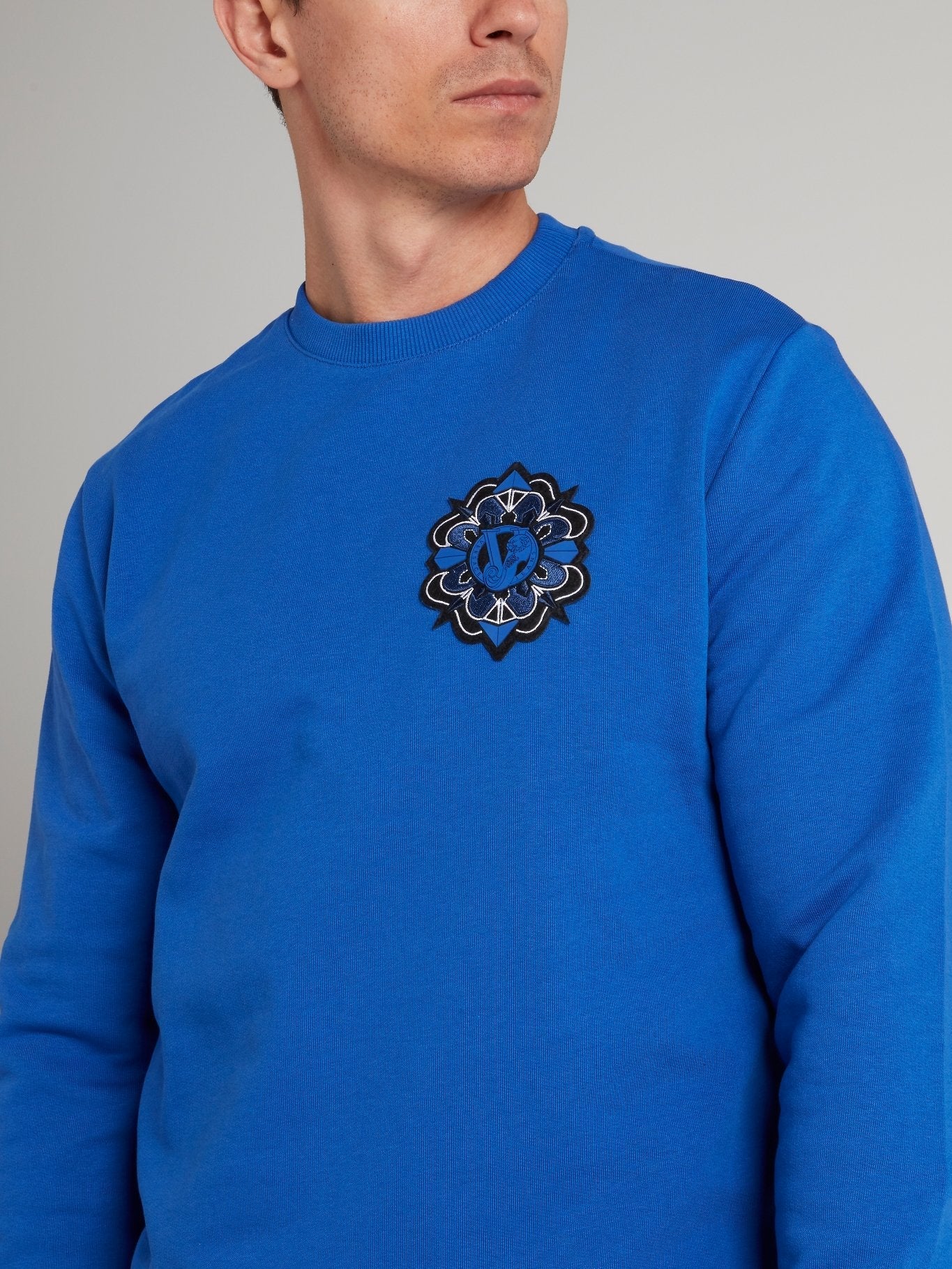 Blue Logo Appliquéd Sweatshirt