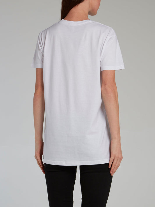 Faux Love Box Print White T-Shirt