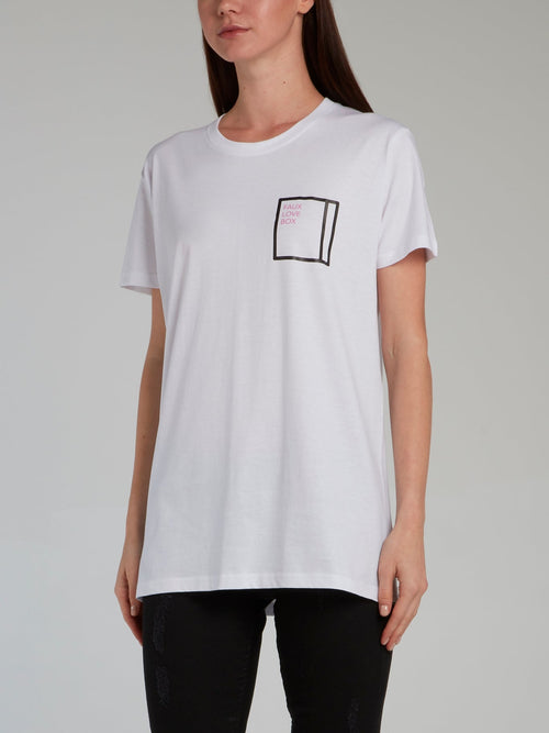 Faux Love Box Print White T-Shirt