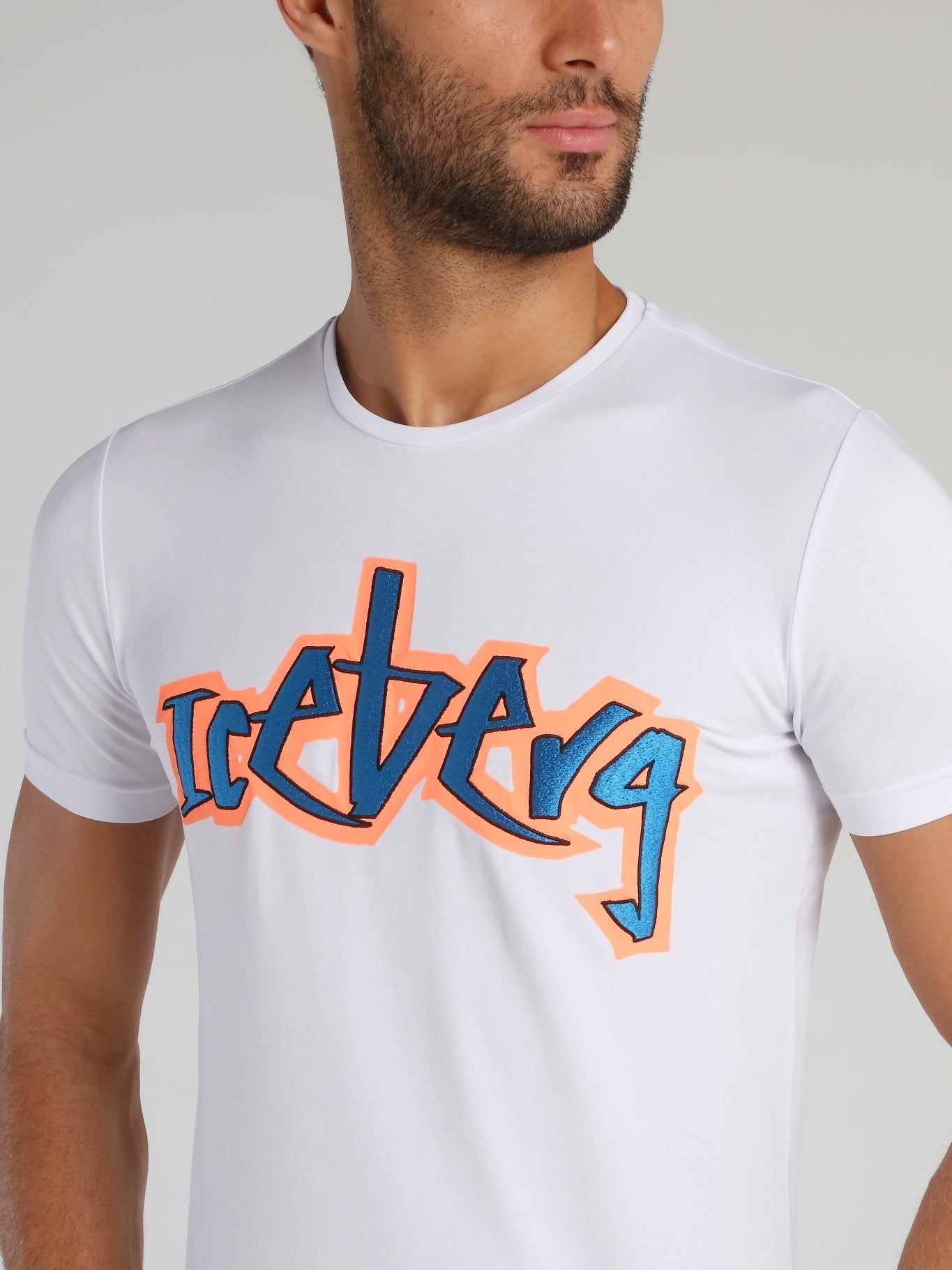 White Graffiti Font Logo T-Shirt