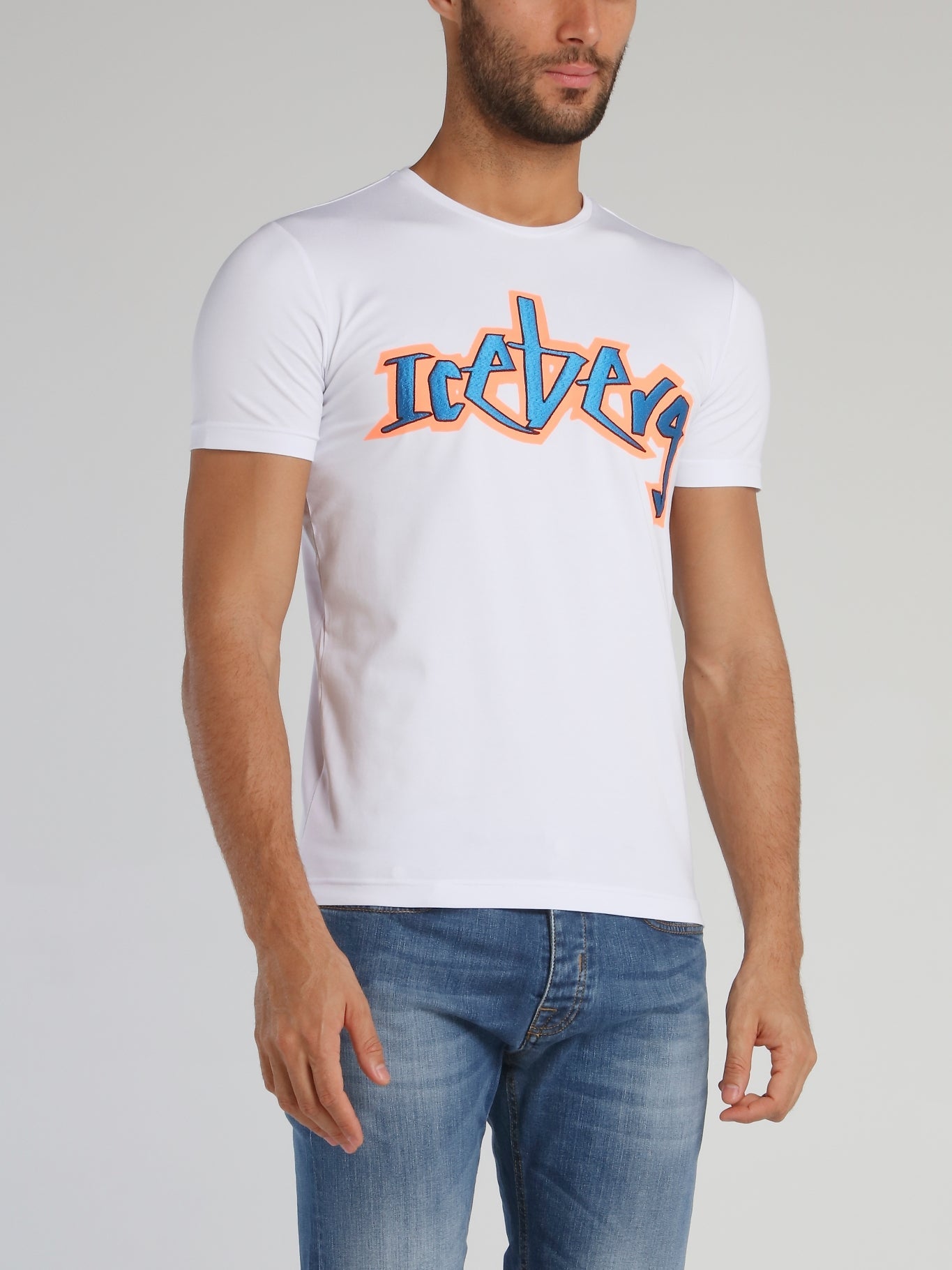 White Graffiti Font Logo T-Shirt