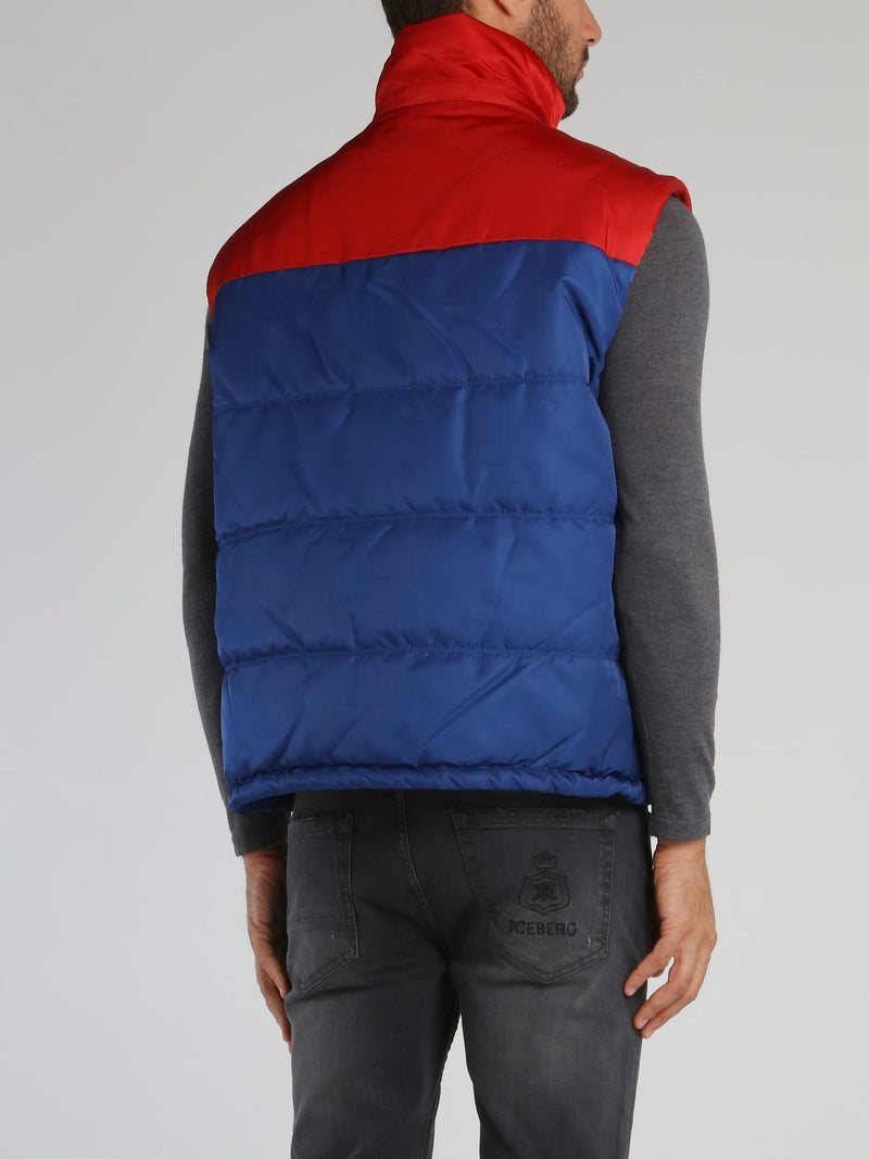 Colour Block Logo Quilt Jacket