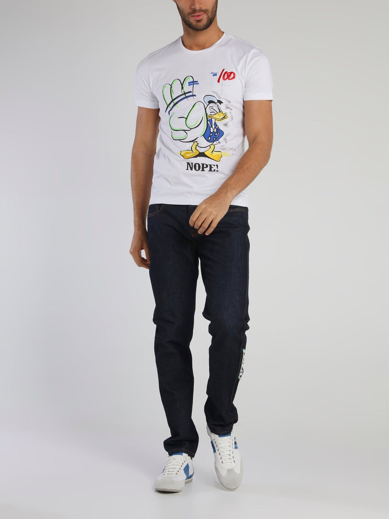 Donald Duck White Graffiti T-Shirt