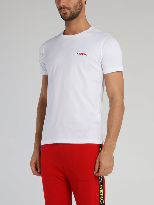 White T-Shirt With Small Logo