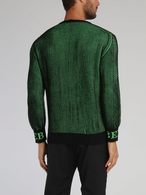 Green Braided Wool Jumper