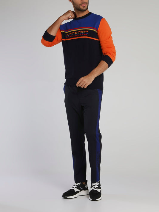 Colour Block Wool Sweat Top