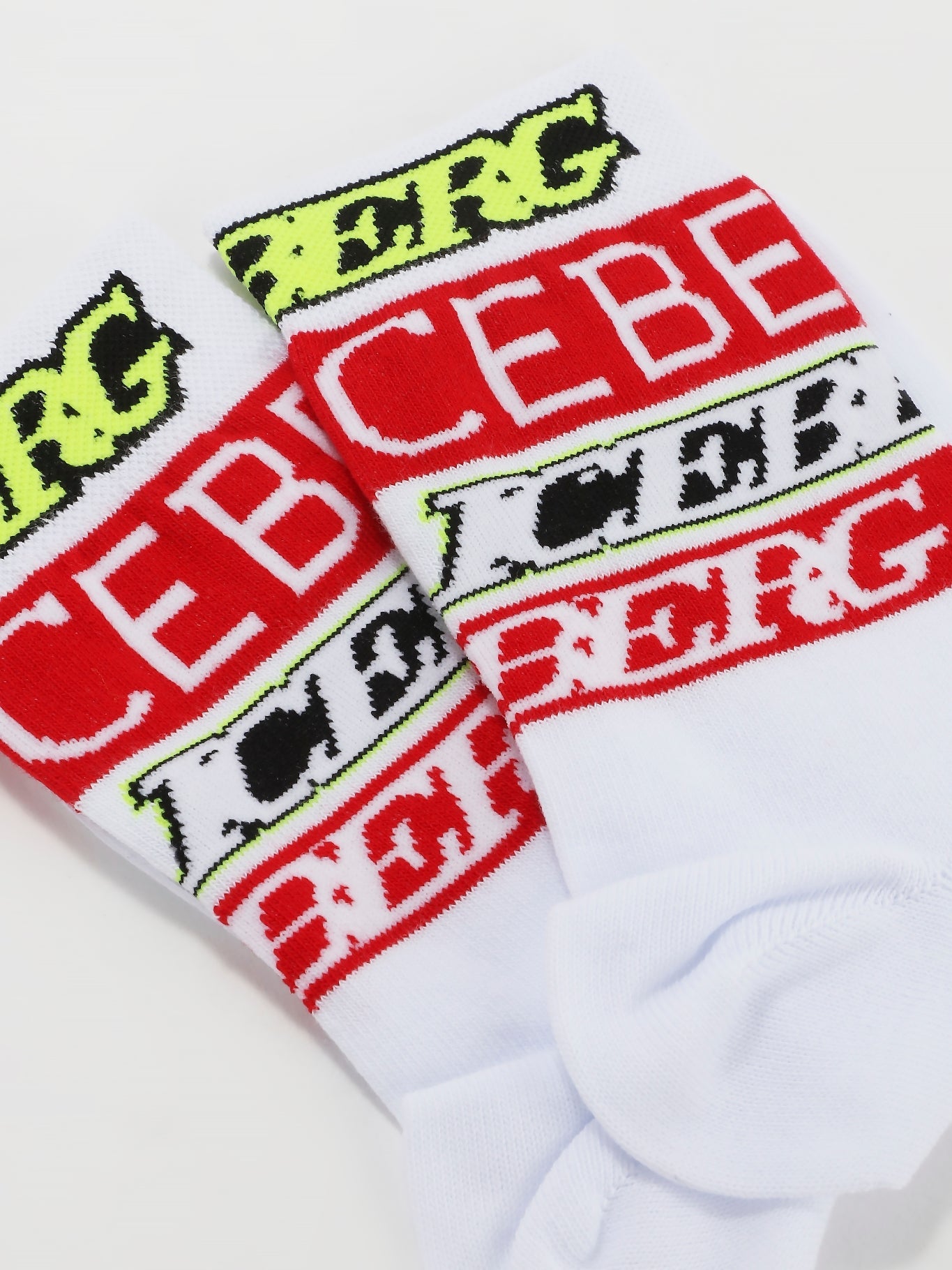 White Logo Cotton Socks