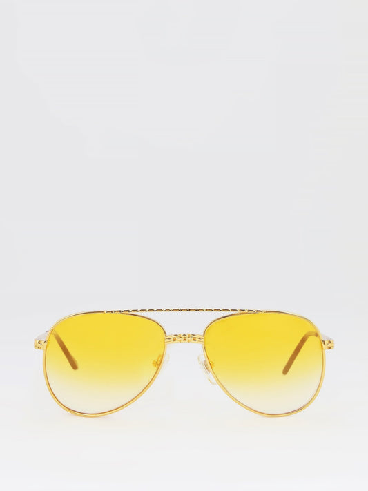 Yellow Gradient Mirror Lens Sunglasses