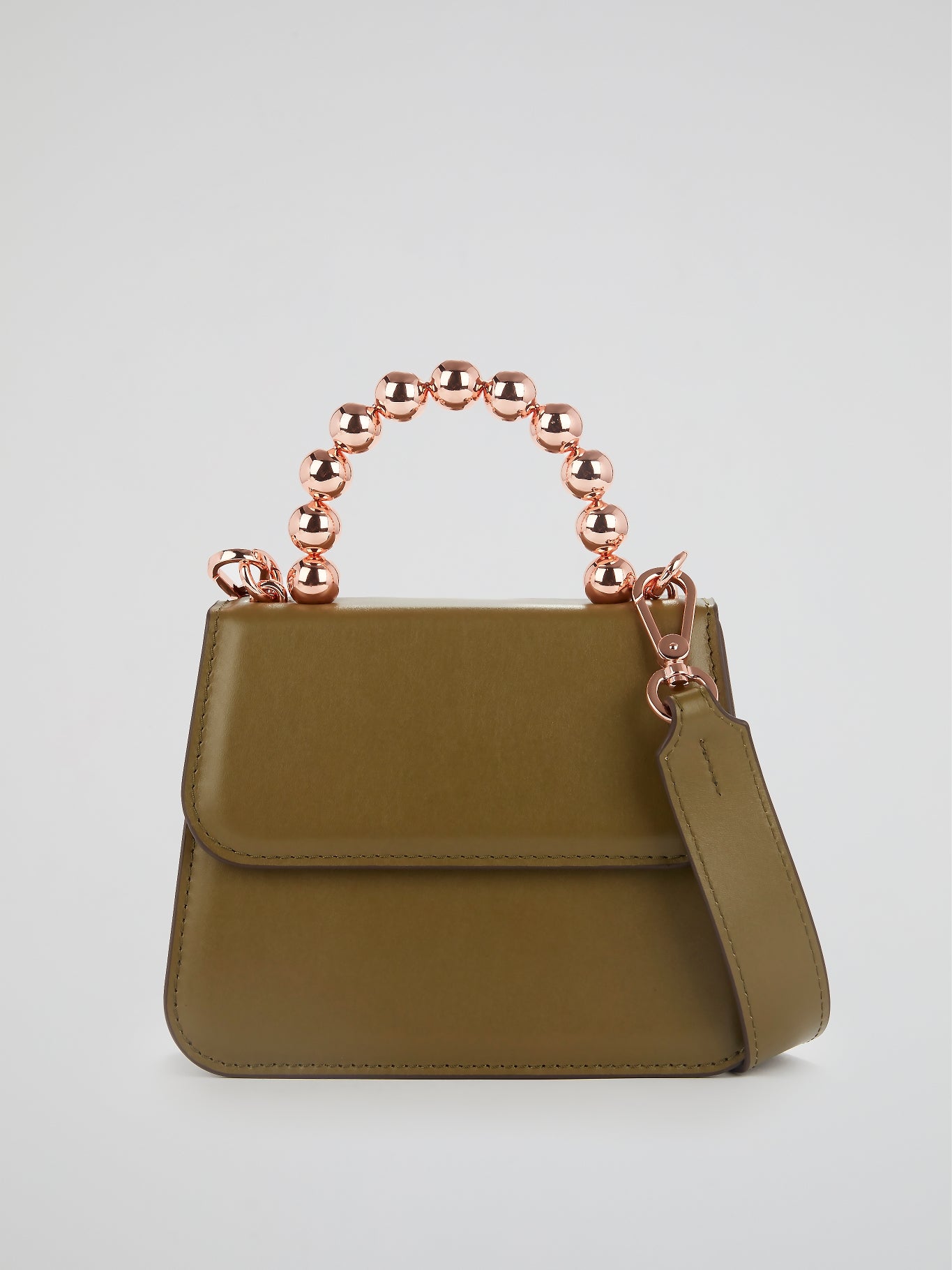 Khaki Lou Ball Handle Flap Purse