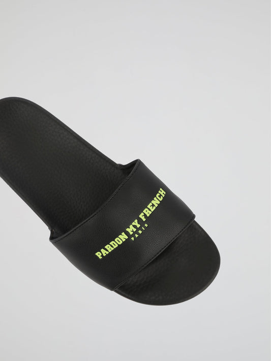 Black Paris Edition Lemon Print Slides