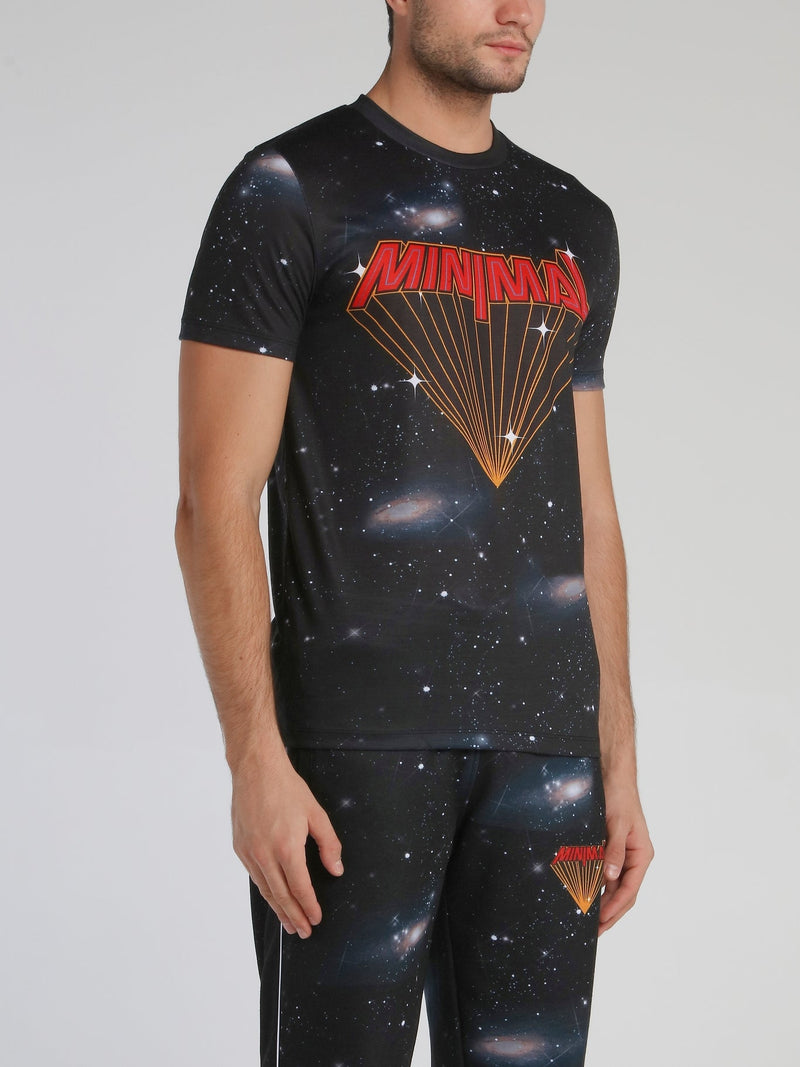 Universe Print Crewneck T-Shirt