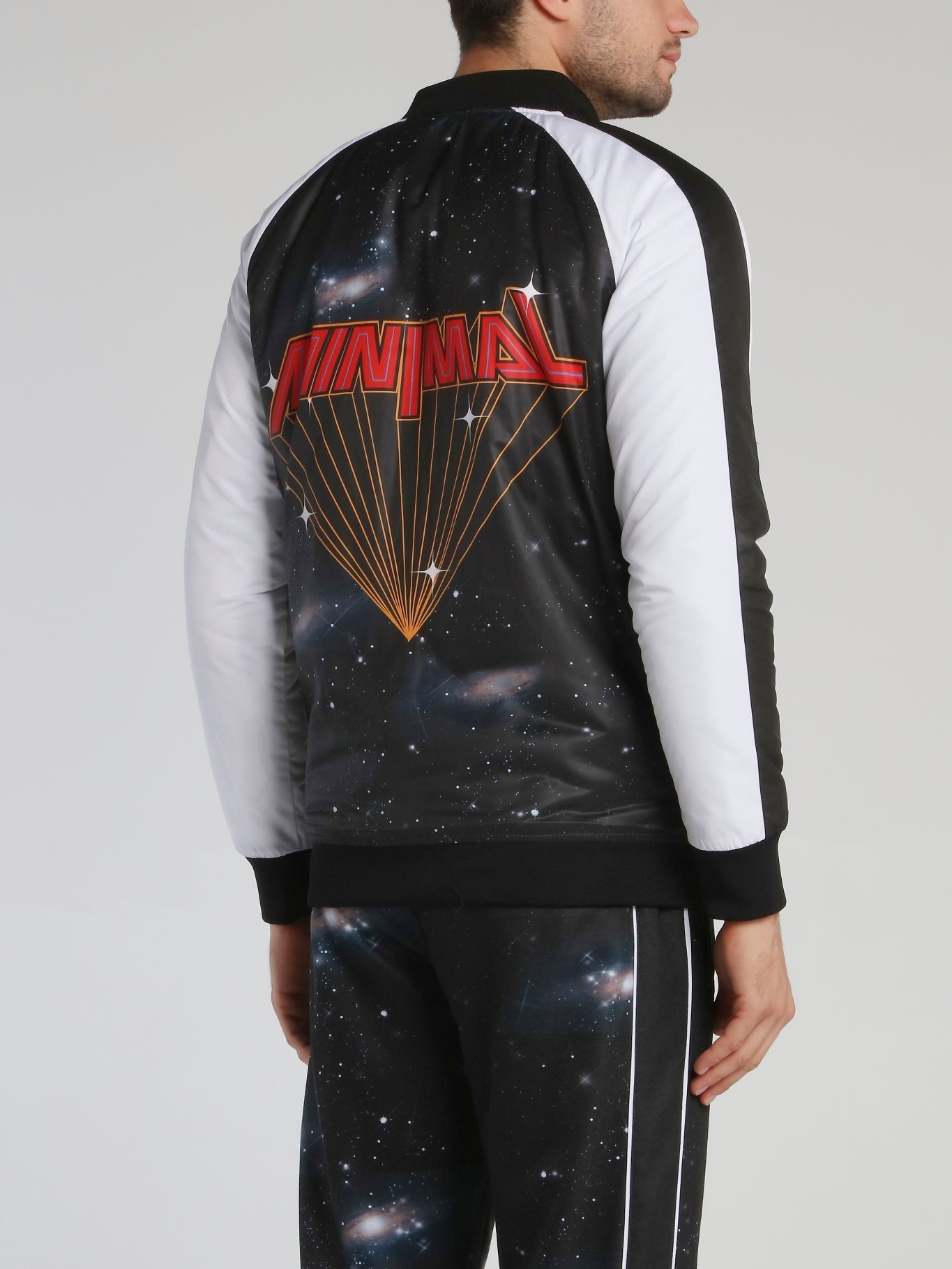 Universe Print Raglan Bomber Jacket