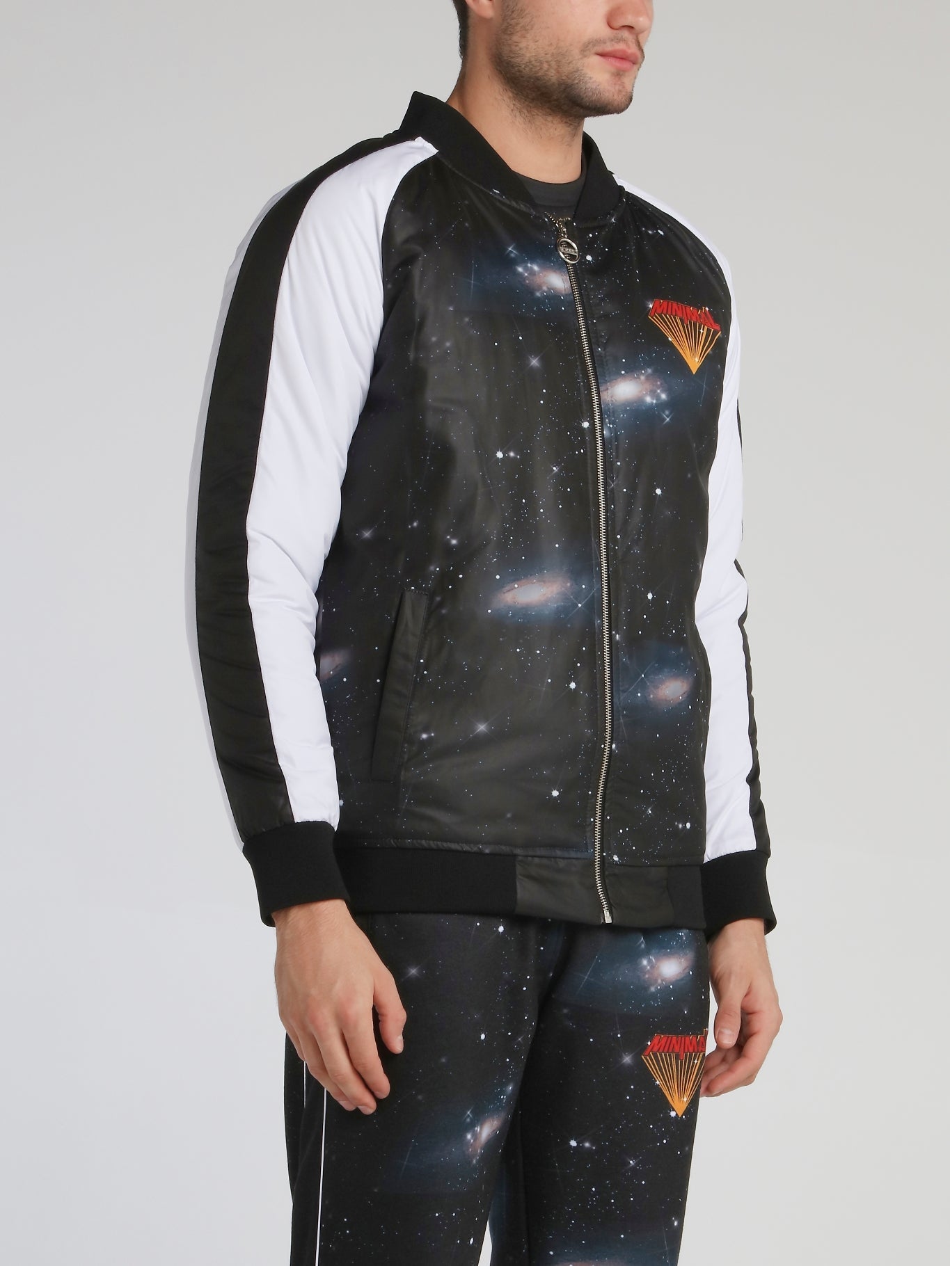 Universe Print Raglan Bomber Jacket