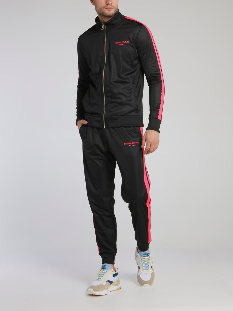 Black Side Stripe Track Pants