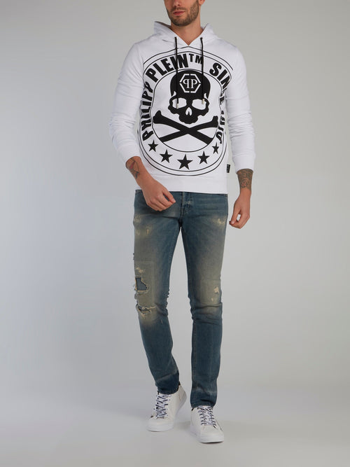 PP1978 White Skull Hoodie