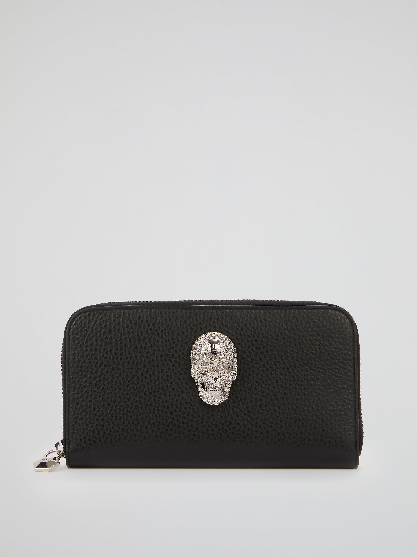 Black Crystal Skull Continental Wallet