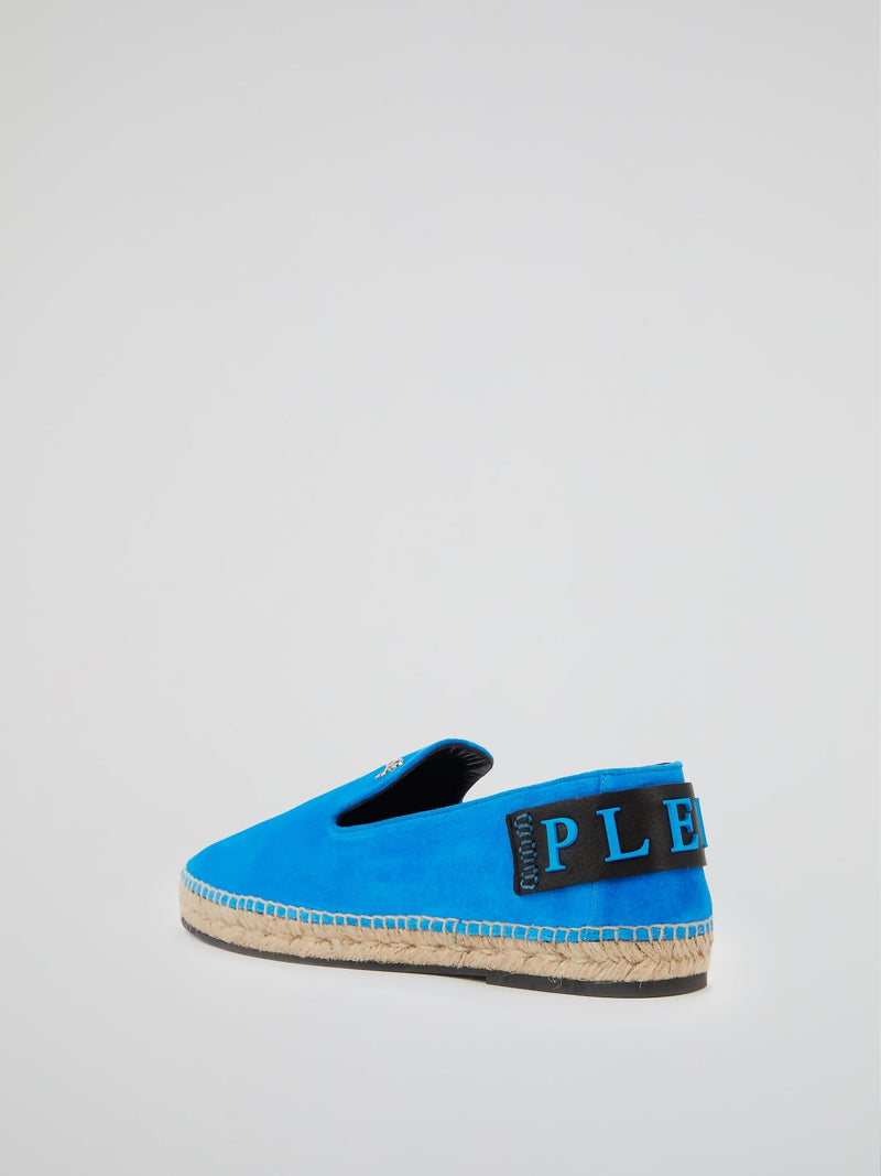 Blue Neon Logo Espadrilles