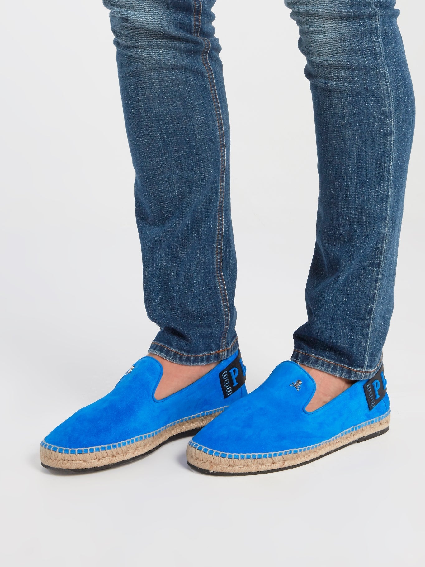 Blue Neon Logo Espadrilles