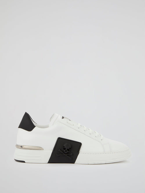 White Phantom Kicks Leather Sneakers