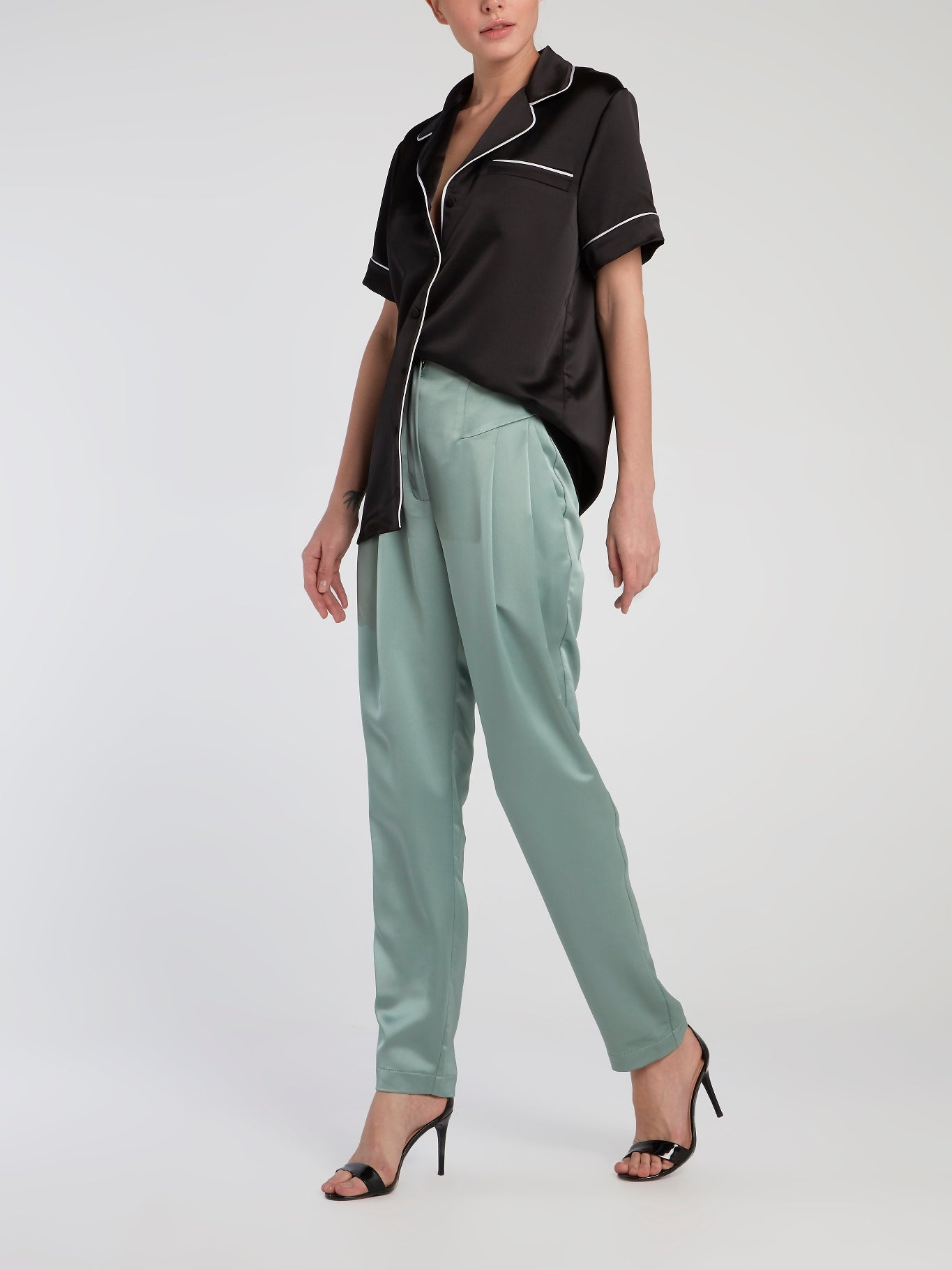 Mint High Rise Pegged Pants