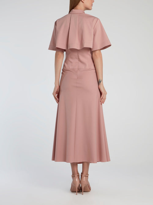 Pink Midi Dress With Removable Top