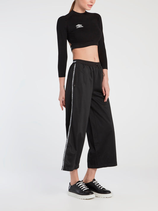 Zatech Black Drawstring Culottes