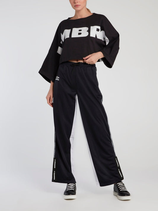 Jago Black Cropped Sweat Top