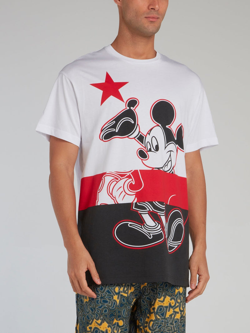 Mickey Mouse White Rear Logo T-Shirt