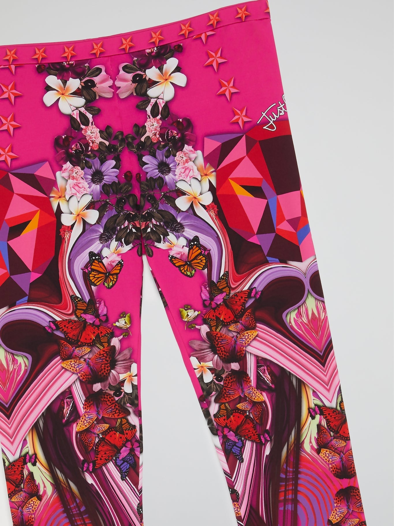 Pink Butterfly Print Leggings