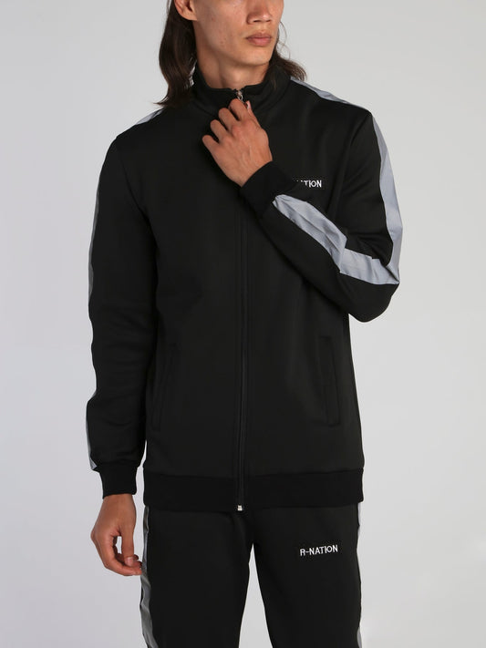 Black Reflective Tape Tracksuit