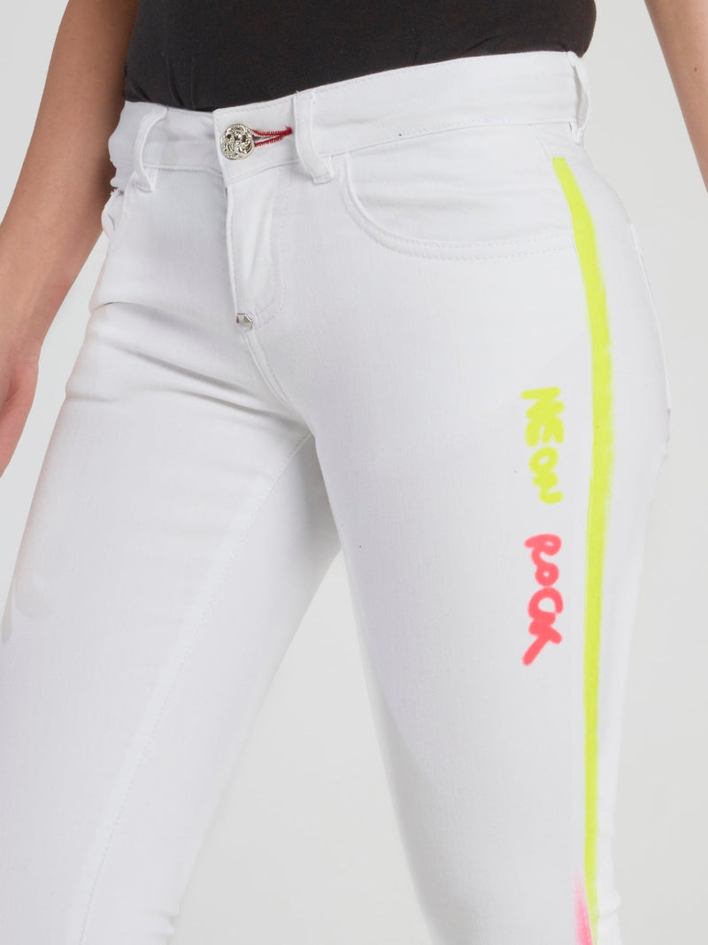 Gothic Plein White Skinny Jeans